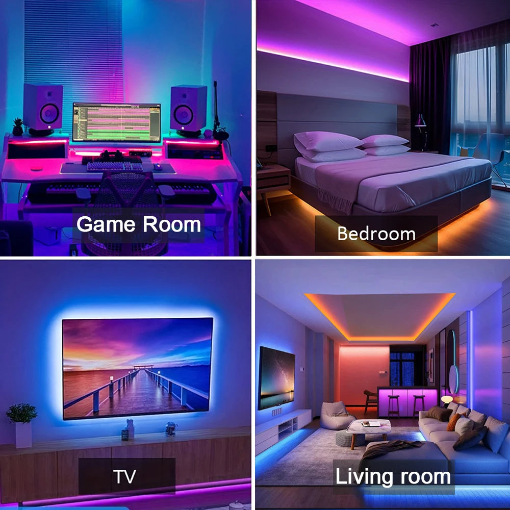 Smart RGB LED Strip Lights – App & Remote Control